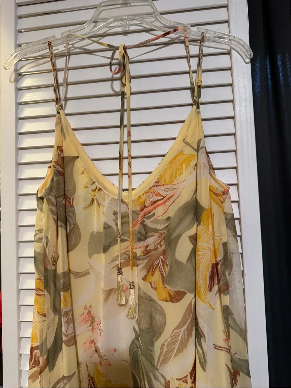 White House Black Market Yellow Floral Slip Mini Dress - Picture 5 of 5